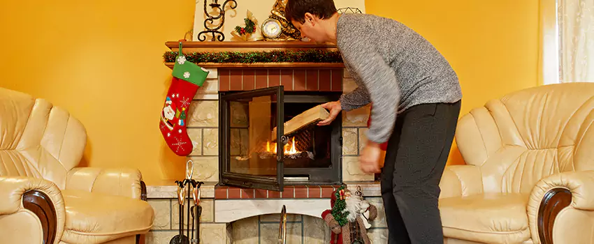 Rusted Metal Fireplace Restoration in Vandalia, Ohio